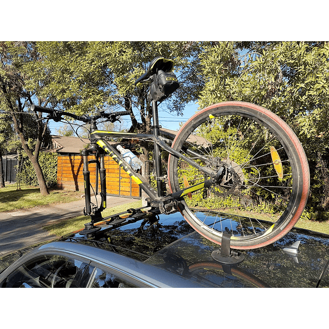 Portabicicletas de techo (Succión) - 3 Bicicletas (Negro)