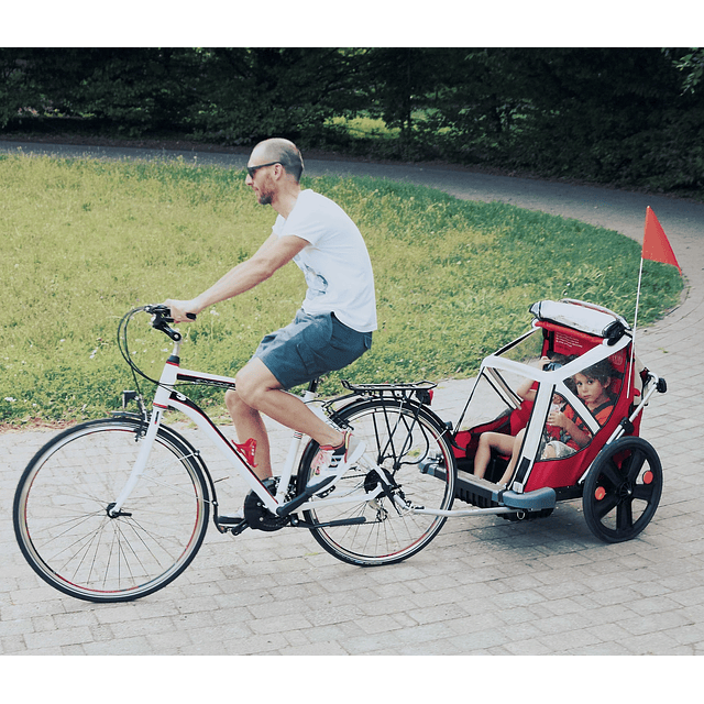 BELLELLI Remolque para bicicleta B-Travel Children Trailer Red 
