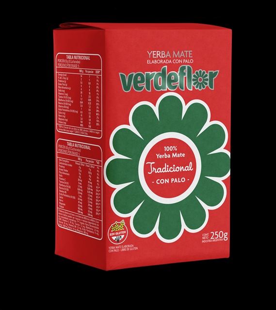 Yerba Mate Verdeflor Tradicional con Palo ( 3 x 250 G )