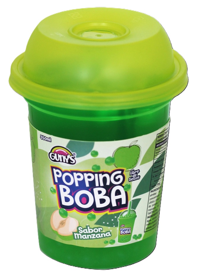 Bebida Popping Boba Manzana Gunys ( 3 x 350 ML )