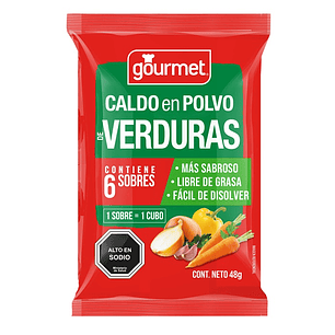 Caldo en Polvo Gourmet Verduras ( 48 G )