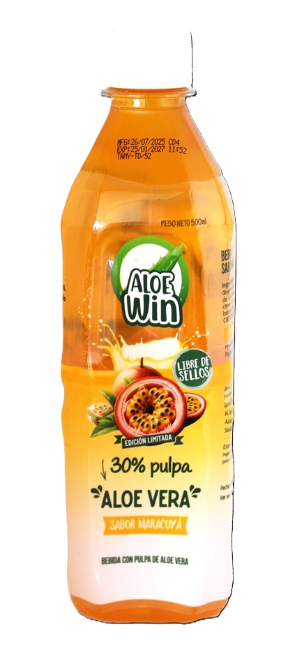 Jugo Aloe Vera Aloe Win Maracuyá ( 6 x 500 ML )