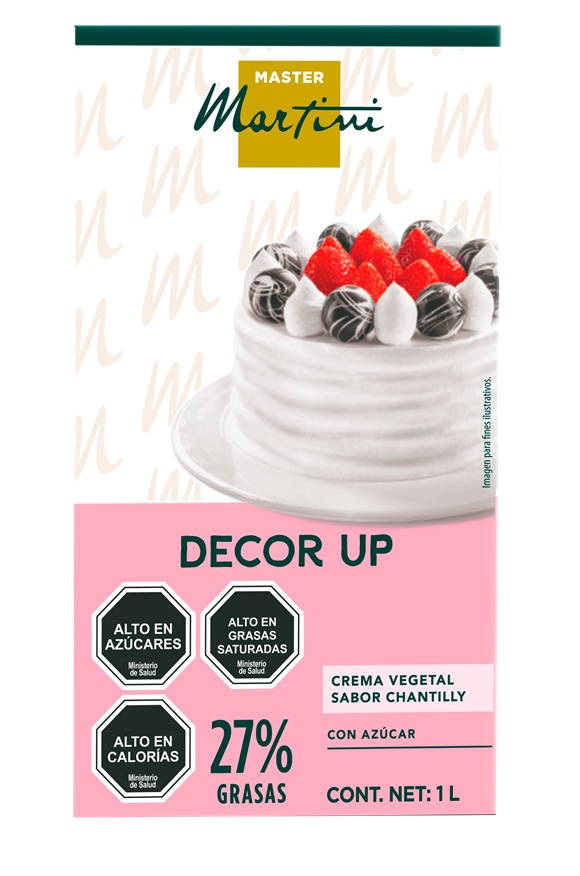 Crema Vegetal Chantilly Azucarada Decor Up ( 3 x 1 LT )