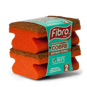 Esponja Acanalada Cobre Fibro ( 5 x 2 UD )