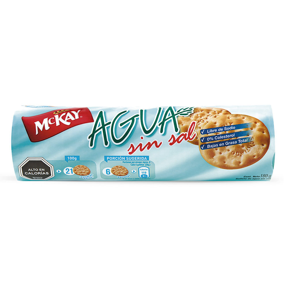 Galleta Agua Sin Sal Mckay ( 4 x 180 G )
