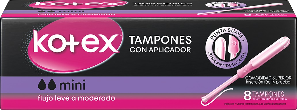 Tampones Kotex Mini con Aplicador ( 4 x 8 UD )