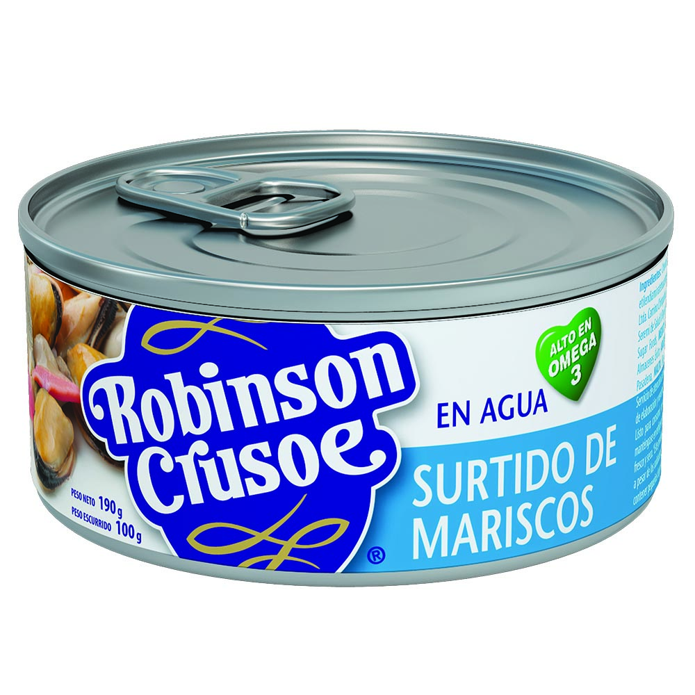 Surtido de Mariscos Robinson Crusoe Agua ( 3 x 190 G )