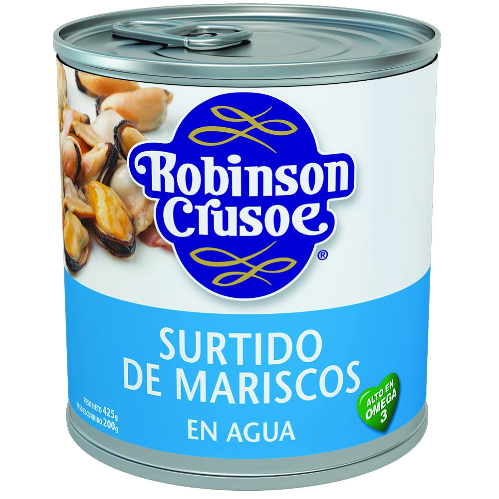 Surtido de Mariscos Robinson Crusoe Agua ( 3 x 425 G )