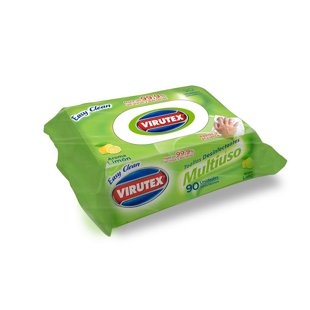 Toallitas Desinfectantes Multiuso Virutex ( 2 x 90 UD )