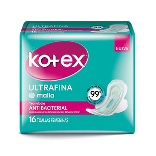 Toalla Femenina Ultrafina Malla con Alas Kotex ( 4 x 16 UD )