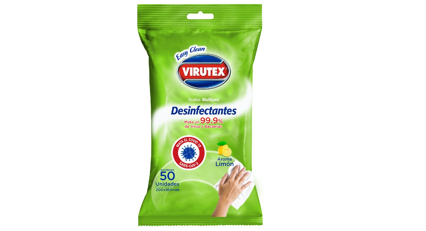 Toallitas Desinfectantes Multiuso Virutex ( 2 x 50 UD )