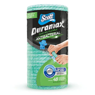 Toalla de Cocina Reutilizable Scott Duramax Antibacterial ( 12 x 1 Rollo )