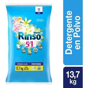 Detergente en Polvo Rinso Matic Hortensias y Flores Blancas ( 13.7 KG )