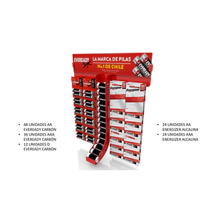 Exhibidor Pilas Eveready Energizer Grande ( 1 UD )