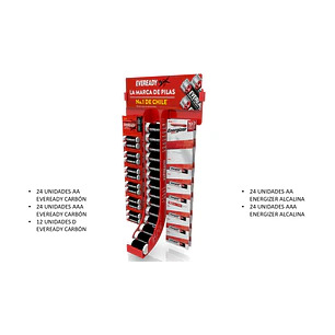 Exhibidor Pilas Eveready Energizer Pequeño ( 1 UD )