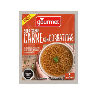 Sopa Carne con Corbatitas Gourmet ( 3 UD )