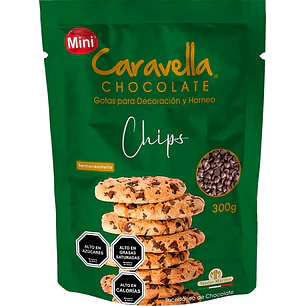 Cobertura de Chocolate Caravella Chips ( 5 x 300 G )