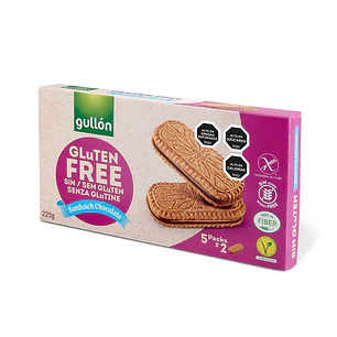 Galletas Gullón Sin Glúten Sandwich de Chocolate ( 2 x 225 G )