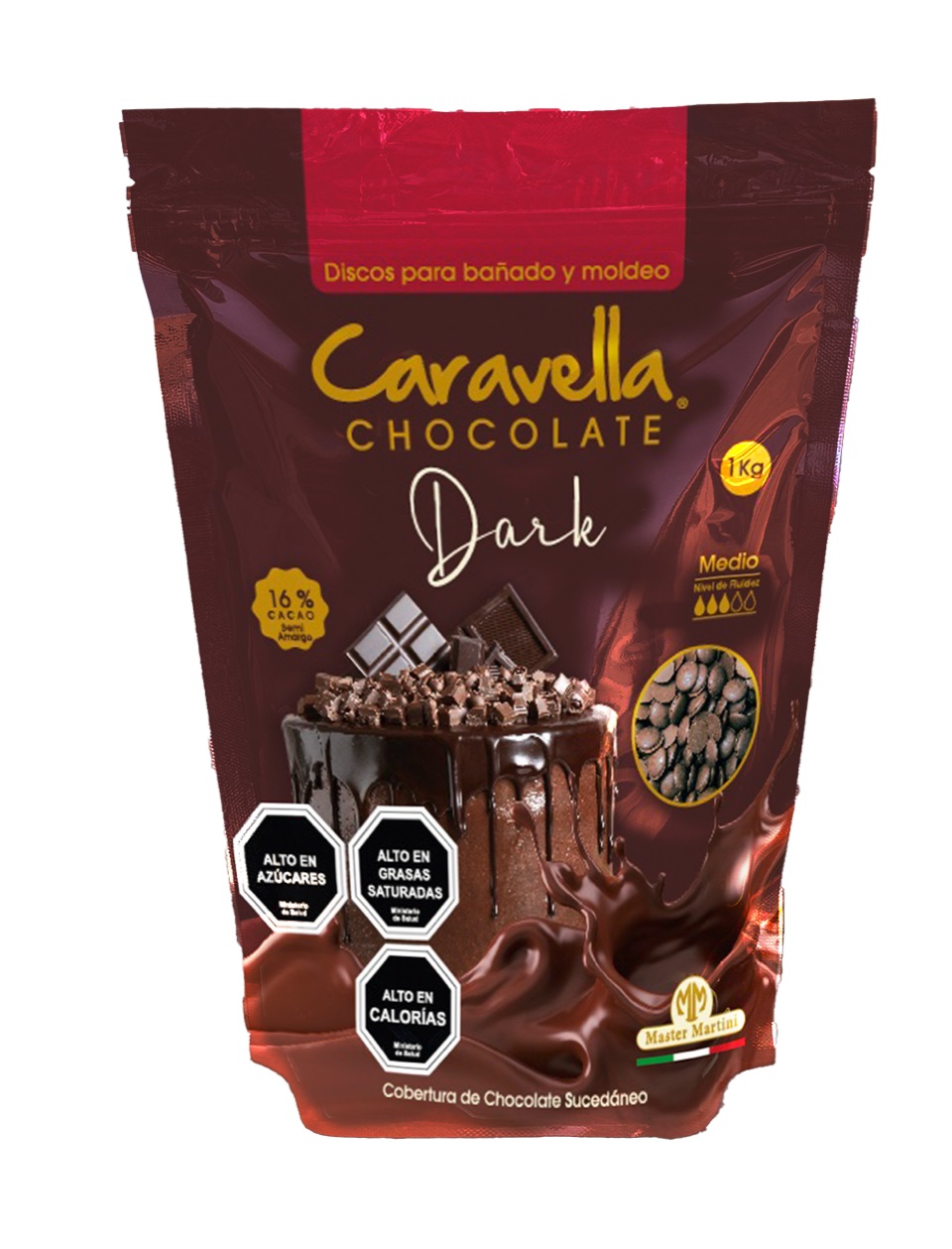 Cobertura de Chocolate Caravella Negro ( 1 KG )