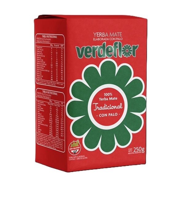 Yerba Mate Verdeflor Tradicional con Palo ( 3 x 250 G )