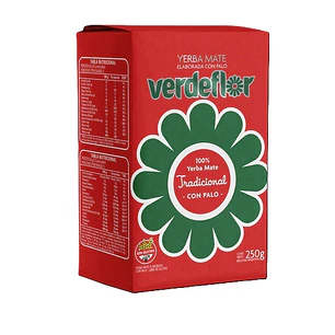 Yerba Mate Verdeflor Tradicional con Palo ( 3 x 250 G )