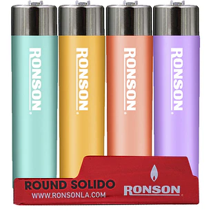 Encendedores Redondos Colores Ronson ( 16 UD )