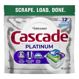Detergente Lavavajillas Cascade Platinum Fresh ( 12 Tabletas )