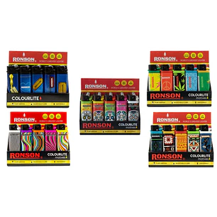 Encendedores Ronson Colourlite Diseños ( 20 UD )