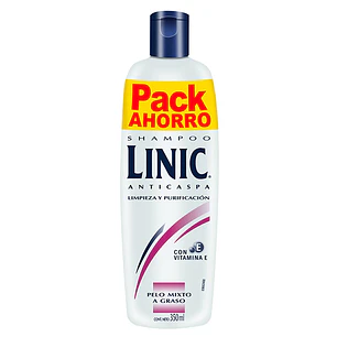 Shampoo Anticaspa Linic Cabello Graso ( 2 x 350 ML )