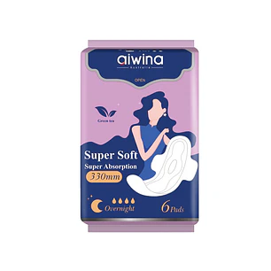 Toalla Femenina Aiwina Nocturna Suave ( 4 x 6 UD )