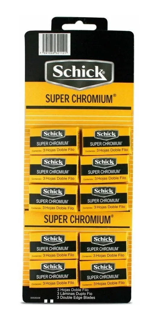 Hoja de Afeitar Schick Super Chromium ( 10 x 3 UD )