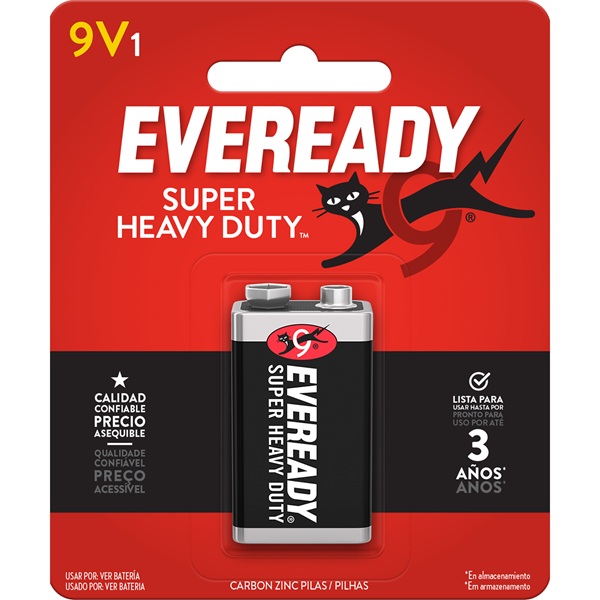 Batería Carbón Eveready 9V ( 1 UD )