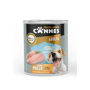 Alimento Húmedo Perro Adulto Lata Pollo Cannes ( 3 x 375 G )