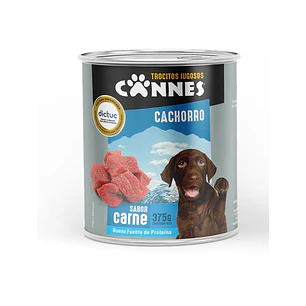 Alimento Húmedo Cachorro Lata Carne Cannes ( 3 x 375 G )