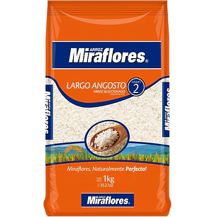 Arroz Grado 2 Largo Angosto Miraflores ( 5 x 1 KG )