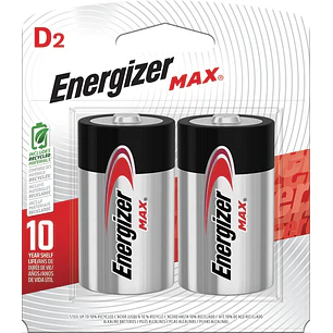 Pilas Alcalinas Energizer Max D ( 2 UD )