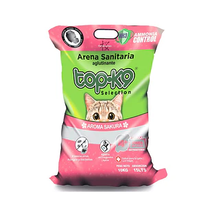 Arena Sanitaria para Gatos Topk9 Aglutinante Sakura ( 10 KG )