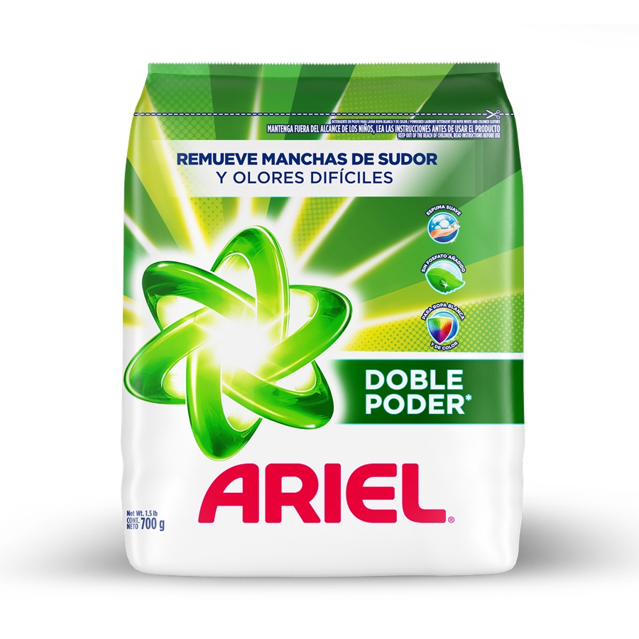 Detergente en Polvo Ariel Regular ( 2 x 700 G )