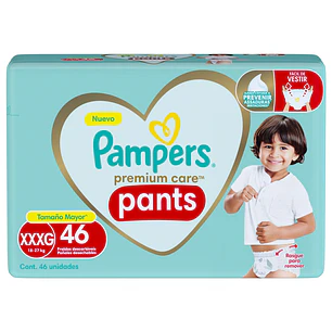 Pañal Pampers Premium Care Pants XXXG ( 46 Pañales )