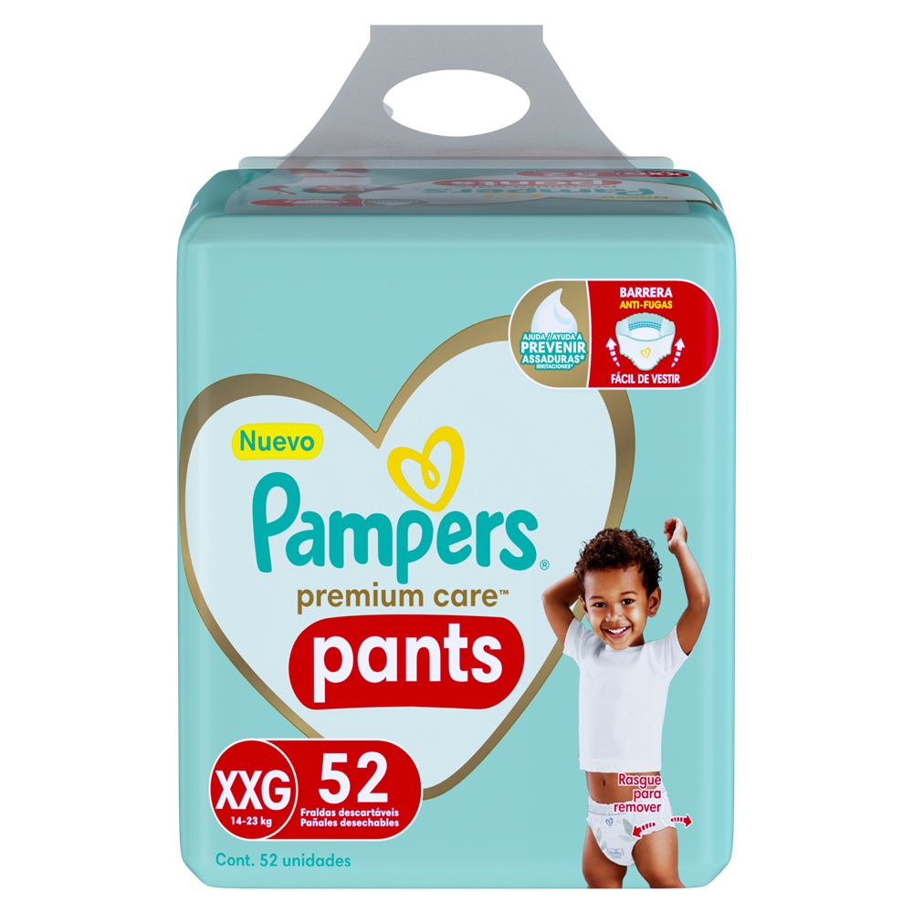 Pañal Pampers Premium Care Pants XXG ( 52 Pañales )