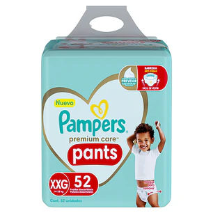 Pañal Pampers Premium Care Pants XXG ( 52 Pañales )