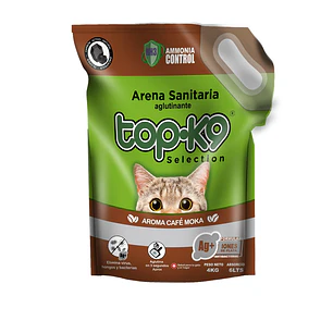 Arena Sanitaria para Gatos Topk9 Aglutinante Café Moka ( 4 KG )