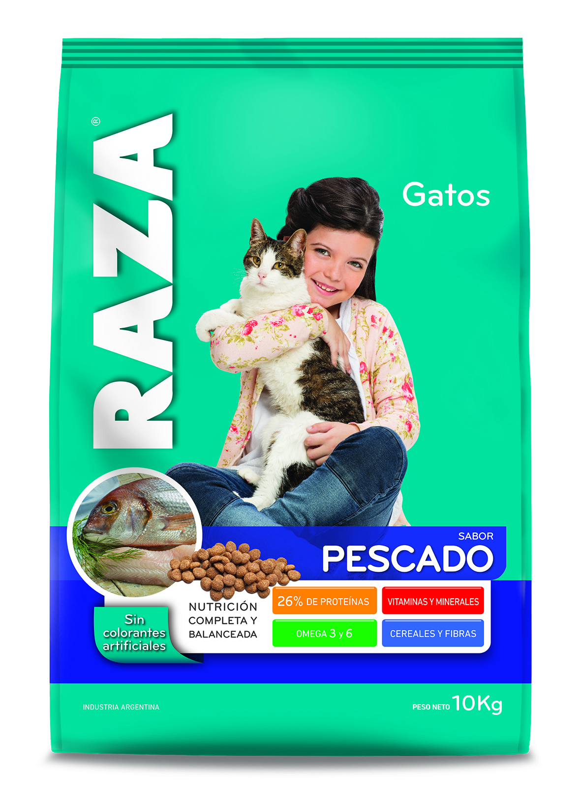 Alimento Gato Adulto Pescado Raza ( 10 KG )