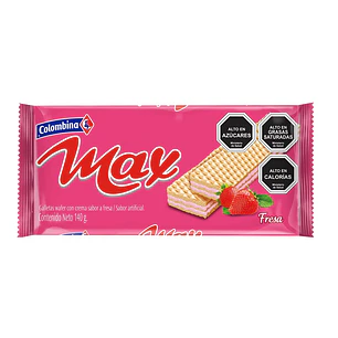 Galletas Oblea Max Fresa Colombina ( 3 x 140 G )