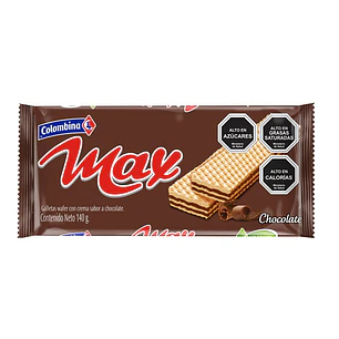 Galletas Oblea Max Chocolate Colombina ( 3 x 140 G )