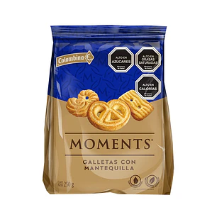 Galletas Moments de Mantequilla Colombina ( 2 x 250 G )