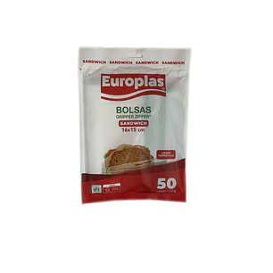 Bolsas Gripper Zipper Pequeñas Europlas 16x15 CM ( 50 UD )