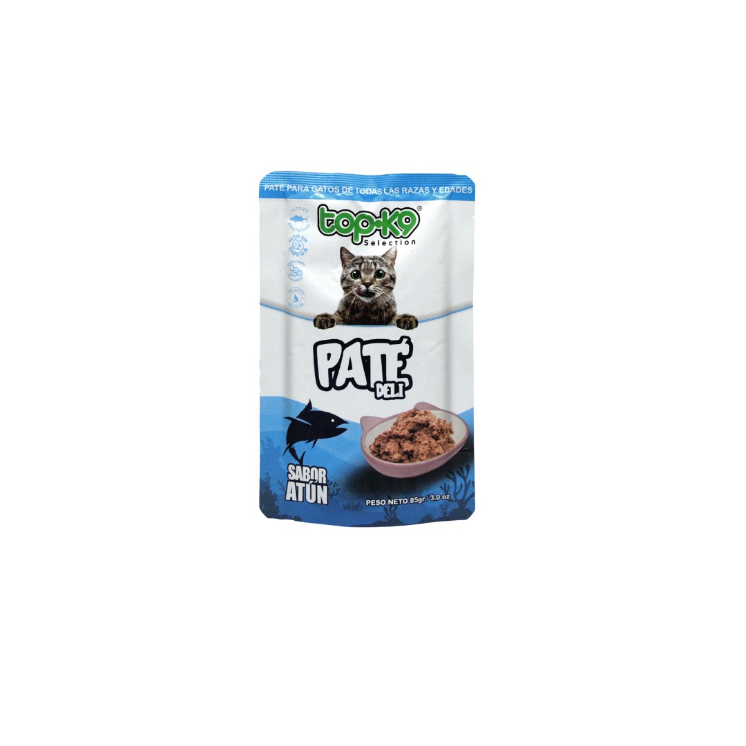 Snack Paté Deli para Gatos Topk9 Atún ( 5 x 85 G )