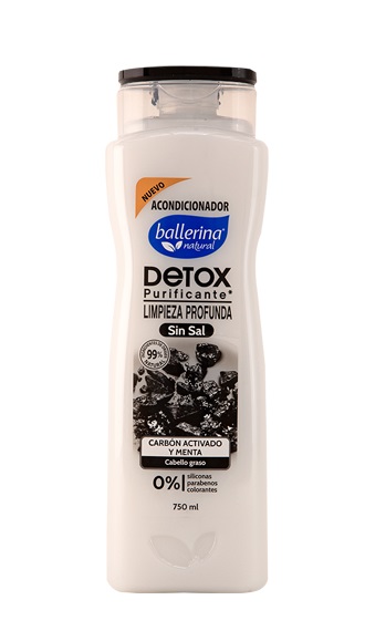 Acondicionador Ballerina Botella Detox Carbón ( 2 x 750 ML )