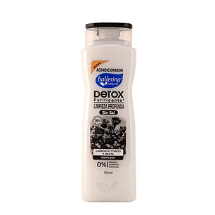 Acondicionador Ballerina Botella Detox Carbón ( 2 x 750 ML )
